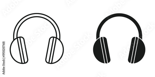 Headphones Icon Audio Listening Commercial