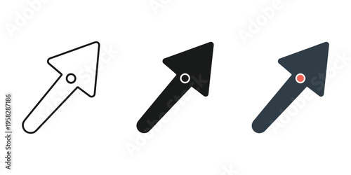 cursor arrows vector illustration, flat design