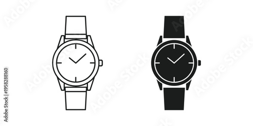 Wristwatch Line Art Silhouette Timepiece Commerce