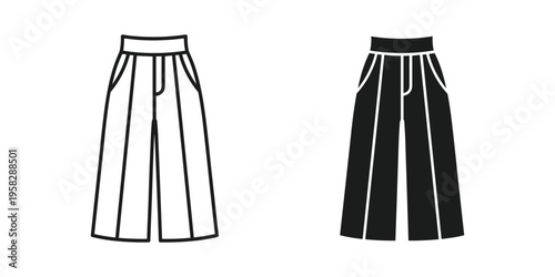Wide Leg Pants Fashion Vector Style Commercial