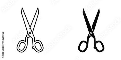 Scissors Icon Tool Cutout Commercial