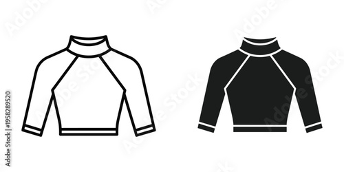 Rash Guard Vector Icon Style Symbol