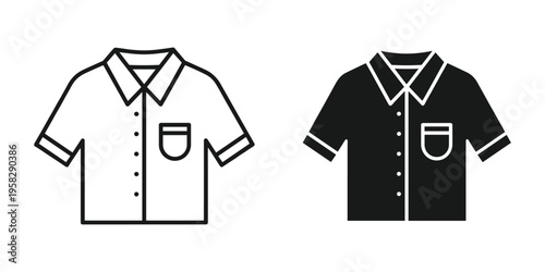 Shirt Icons Apparel Clothing Styles Commercial Use
