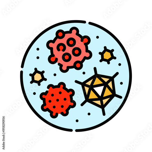 Viruses Icon Professional UI Symbol for Virology Research