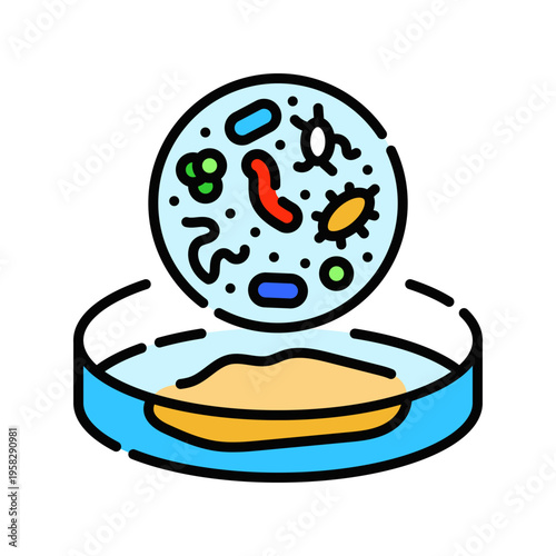 Culturing Icon Professional UI Symbol for Cell Propagation, Bacterial Culture