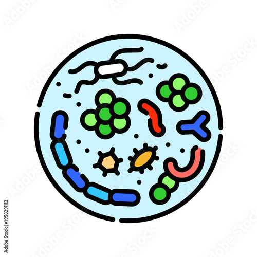 Mycobiome Icon Professional UI Symbol for Fungal Community