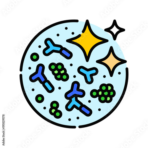 Postbiotics Icon Professional UI Symbol for Bacterial Bioactive