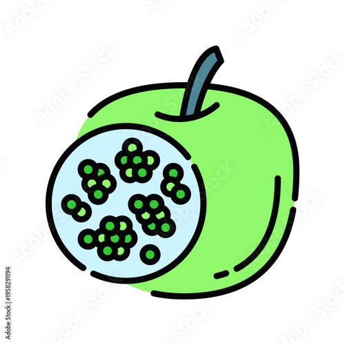 Prebiotics Icon Professional UI Symbol for Beneficial Bacteria Growth