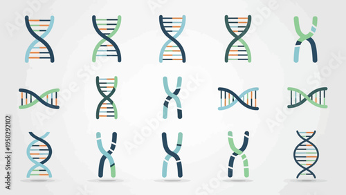 Dna strands and chromosomes illustration for medical and scientific concepts