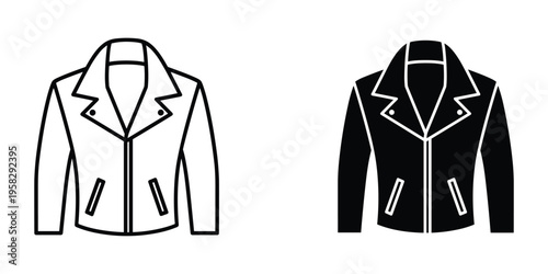 Leather Jacket Biker Style Vector Commercial