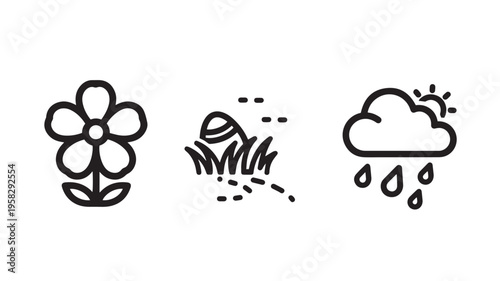 Easter Bunny Eggs In Ear Of Basket For Easter Holiday Concepts