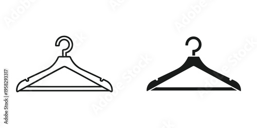 Clothing Hanger Icon Set Organization