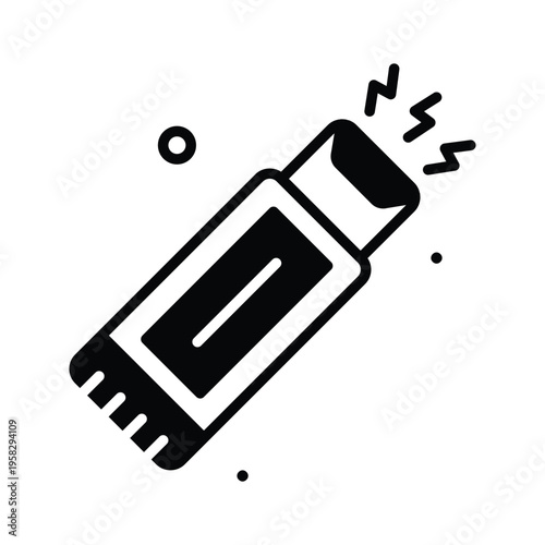 Well crafted glyph icon showing fake gum prank gadget