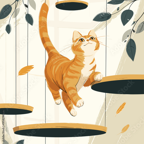 Playful Cat Indoor Wall Playground