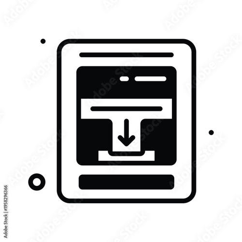 Premium glyph icon representing fire alarm emergency warning system