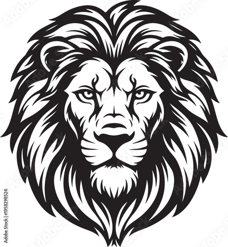 Lion head logo icon, lion face vector Illustration, on a isolated background, EPS