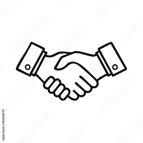 Abstract hand gesture graphic illustration showing partnership, agreement and connection