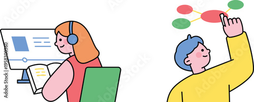 Collaborative online learning with interactive digital tools and engagement