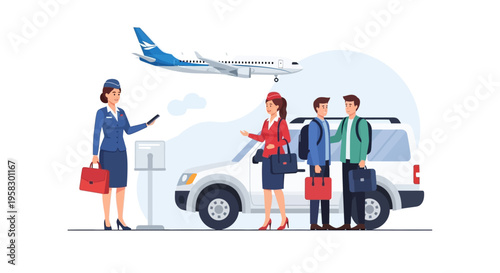 Airport Transfer Service with Flight and Vehicle.