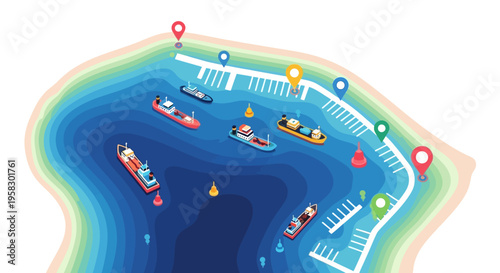 Aerial View of Kayaks and Boats Docked at a Marina.