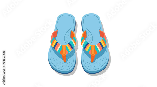 Brightly Colored Flip Flops for Summer Fun.
