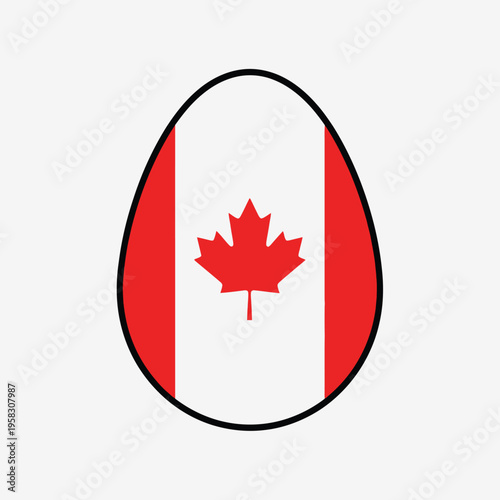 Canada flag maple leaf Easter Egg icon.