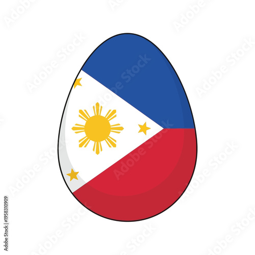 Philippines flag Easter Egg national icon.