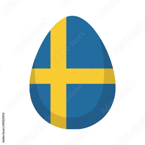 Swedish Easter egg flag design.