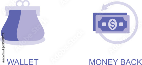 Visual representation of cashback and wallet financial transactions