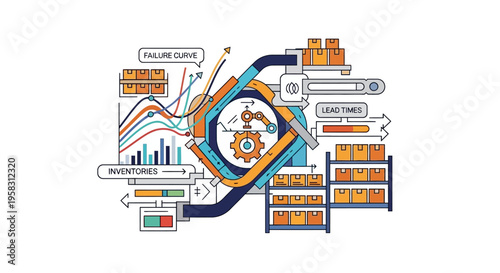 Business Process Automation and Workflow Optimization Concept.