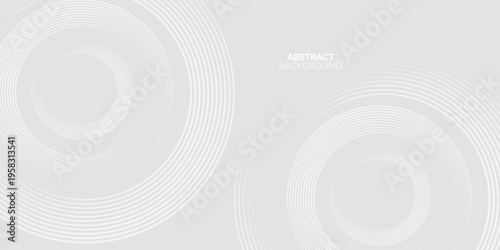 grey abstract background with glowing circles. Swirl circular lines element. Futuristic technology concept. Suit for banner, brochure, presentation, corporate, cover, poster, website