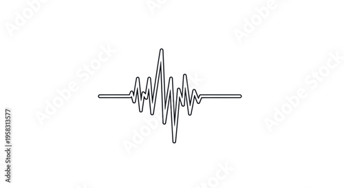 Abstract Sound Waveform Graphic