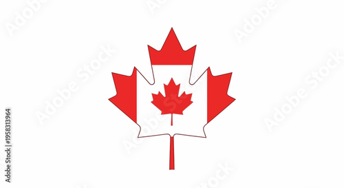 Canadian Maple Leaf Flag Symbol - Icon of Canada