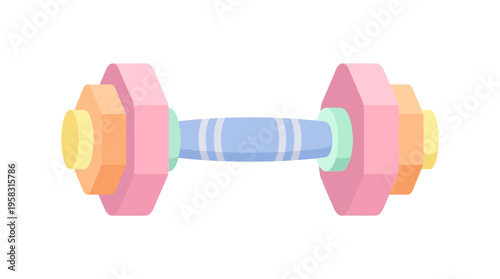 Colorful Dumbbell for Fitness and Exercise.