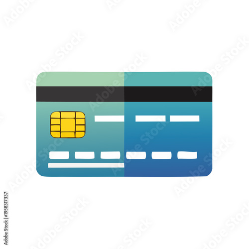 Digital payment credit card with chip and magnetic stripe for online transactions