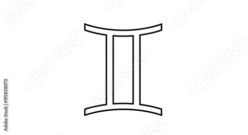 Gemini Zodiac Sign Symbol Outline