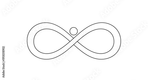 Infinity Symbol with Human Figure, Concept of Eternity, Endless Life, and Continuity