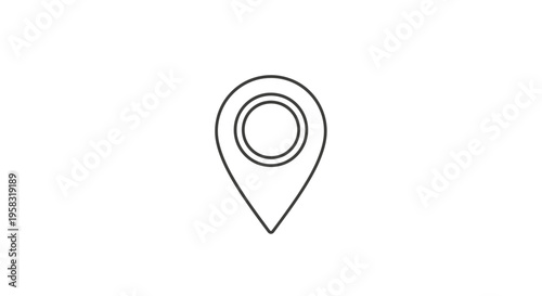 Location Pin Icon, Map Pointer Symbol, Navigation Marker, GPS Point, Destination Mark