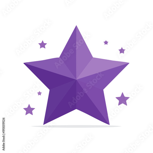 Large Purple Star with Small Stars Around it