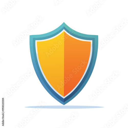 Colorful metallic shield symbol with gradient colors representing protection and security Free Download Colorful metallic shield symbol with gradient colors representing protection and security - GFXLoad