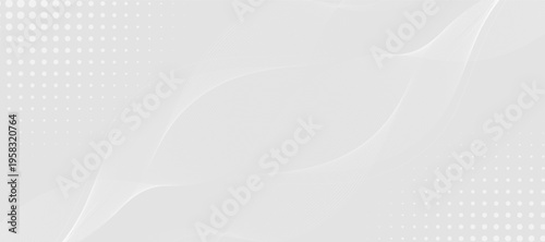 Abstract grey background with glowing flow wavy lines. Futuristic technology concept. Dynamic waves elements. Suit for cover, poster, banner, flyer, brochure, website, header