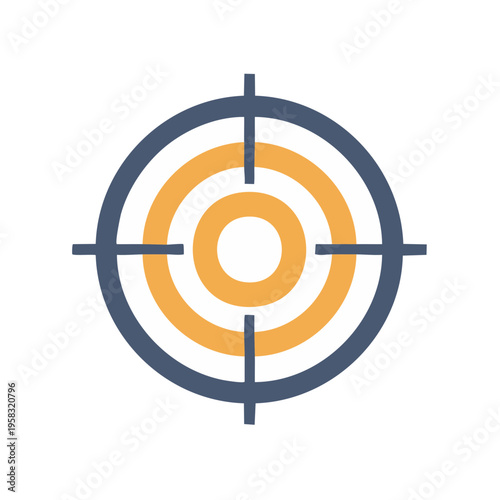 Simple Circular Target with Crosshairs and Concentric Rings