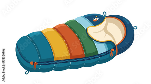 Colorful Sleeping Bag for Outdoor Adventures and Camping.