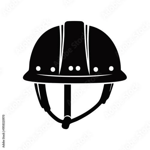 Black hard hat safety helmet for construction worker protection