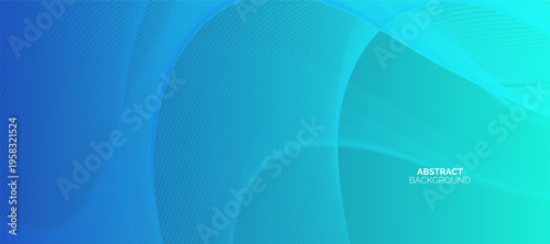 Abstract bright blue and green wave background. Minimal style light lines. Simple wave lines design concept.