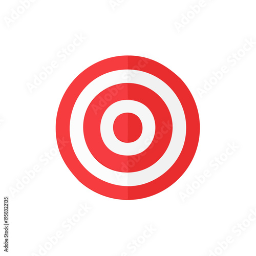 Concentric Red and White Target Center Focus