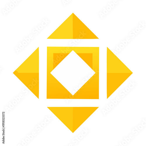 Free Download Geometric Abstract Design with Intersecting Yellow Squares and Triangles - GFXLoad
