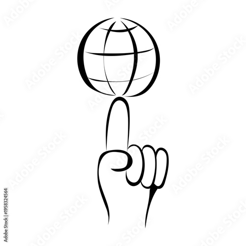 Einen runden Körper auf dem Finger balancieren 