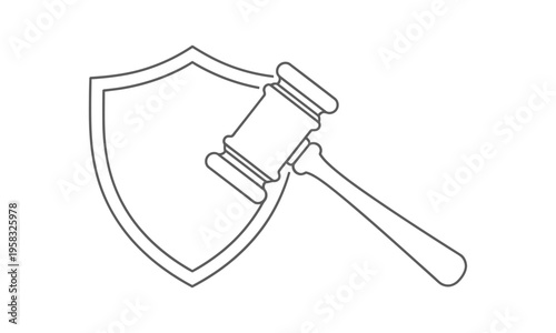Law and protection symbol