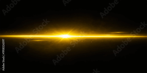 Glowing sun with clouds and light rays in a dark night sky space background